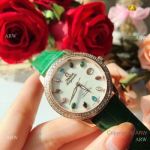 Omega ladymatic Rose Gold Diamond Watches - New Replica